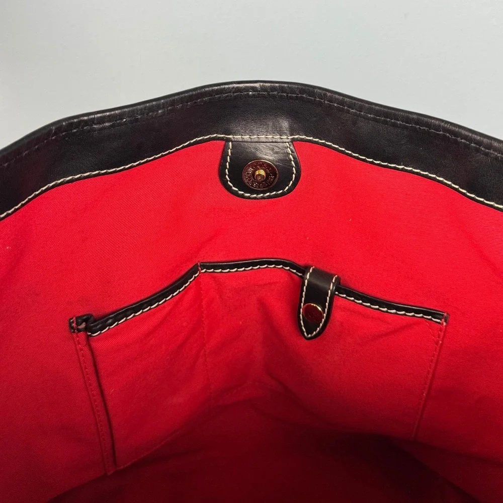 Dooney & Bourke Disney Parks Black Red Minnie‎ Mouse Bows Shopper Tote Bag Purse